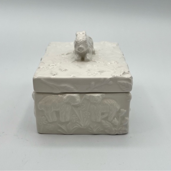 Bunny Rabbit Trinket Box Ducks Chicks Lambs Flowers Global Design Kate Williams - Picture 5 of 16
